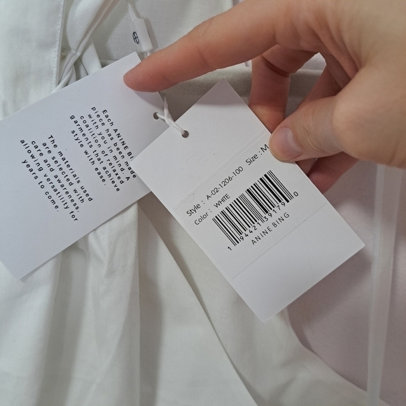Anine Bing Cosette dress white medium NWT - Picture 8 of 10